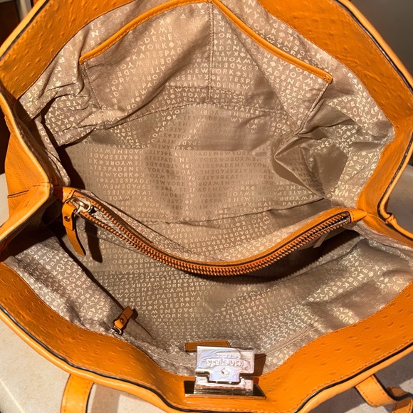 Kate Spade New York Windsor Square Gabrielle Ostrich Embossed Leather Tote - Picture 8 of 16